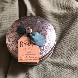 2 wick Candle in glass and etched metal container